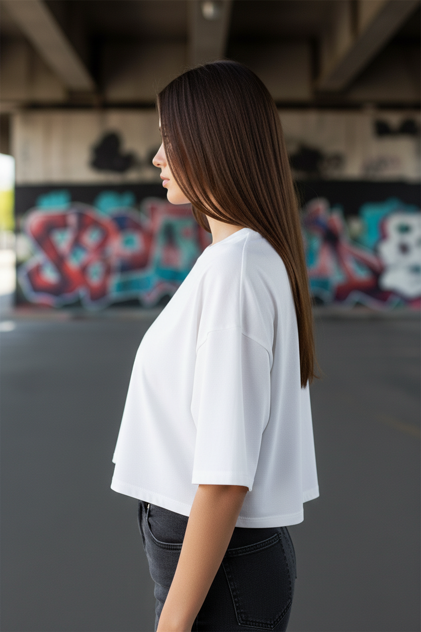"Nope. Not Today" Cat Graphic Oversized T-Shirt - White Heavyweight Streetwear