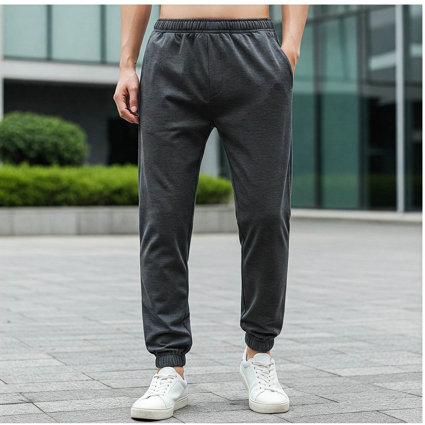 Charcoal Grey Thin Men's Sweatpants Befaltu - Lightweight Loungewear Delhi - Befaltu