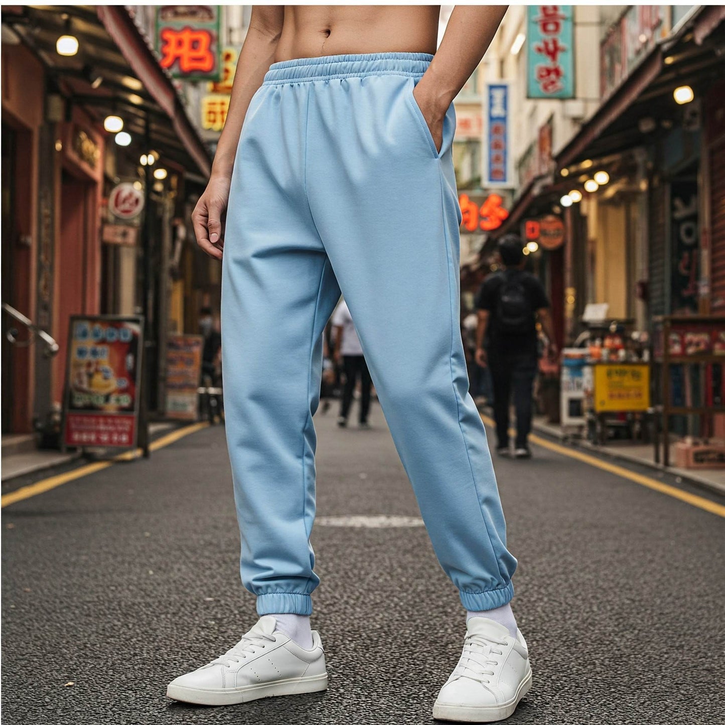 Light Blue Men's Sweatpants Befaltu - Comfortable Loungewear - Befaltu
