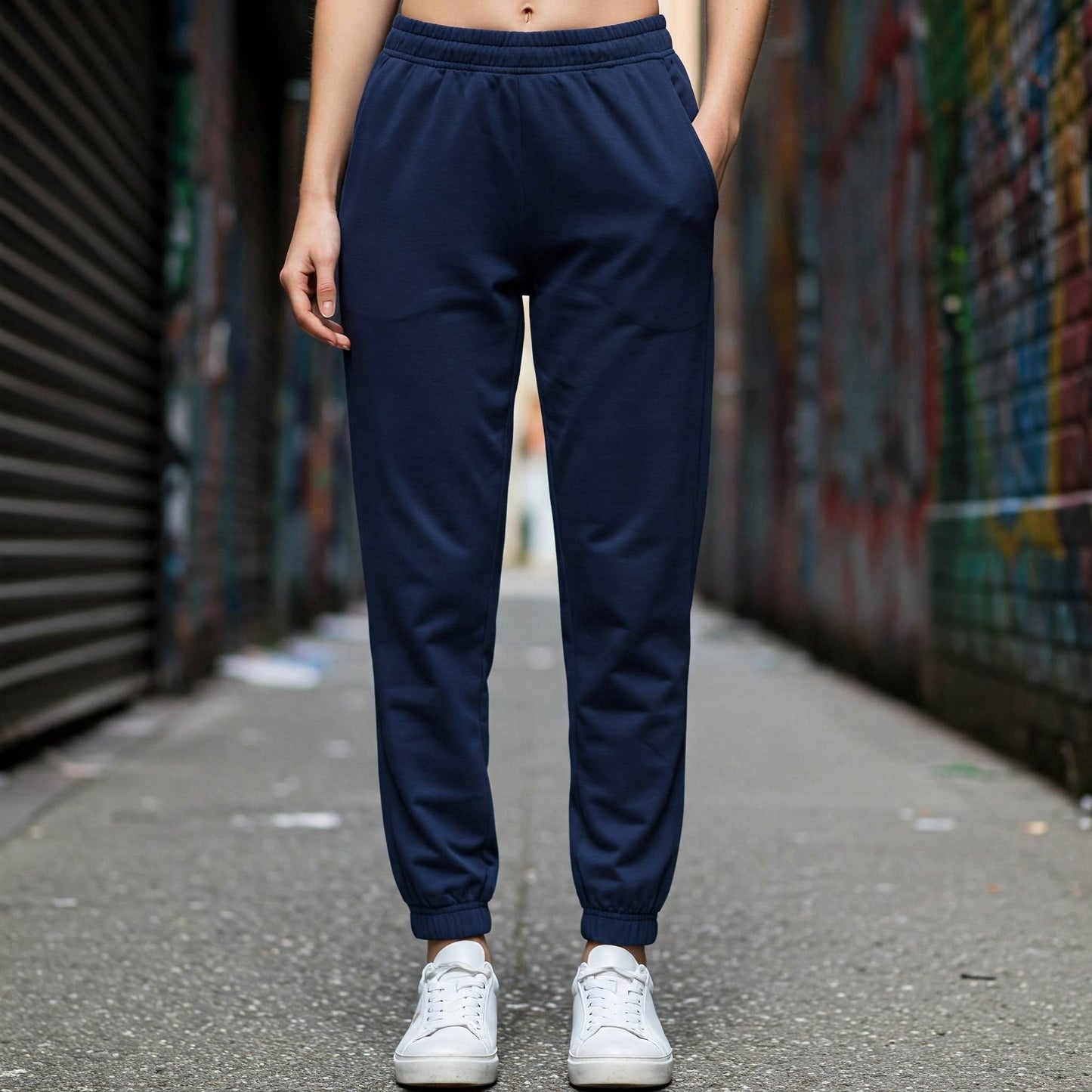 Navy Blue Women's Sweatpants Befaltu - Comfortable Loungewear Delhi - Befaltu