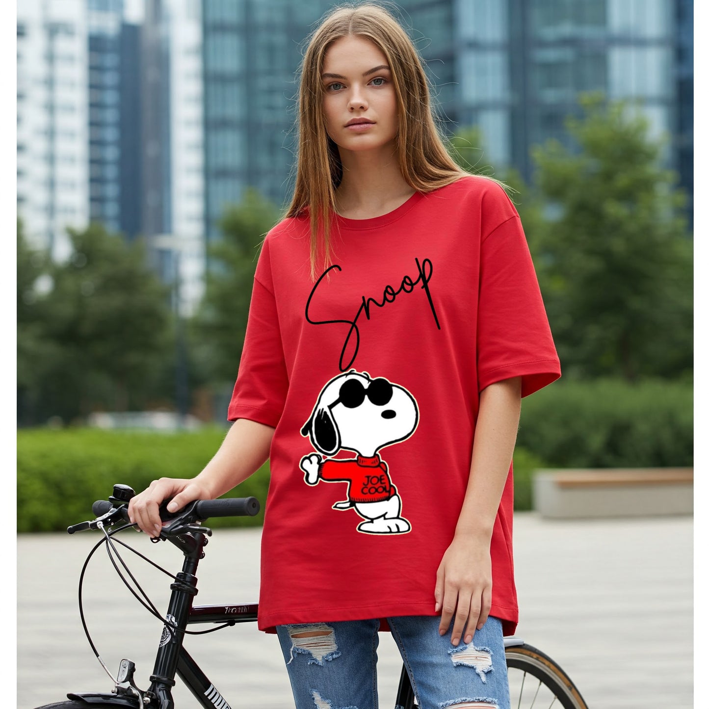 Snoopy Graphic Women's Oversized T-shirt Befaltu