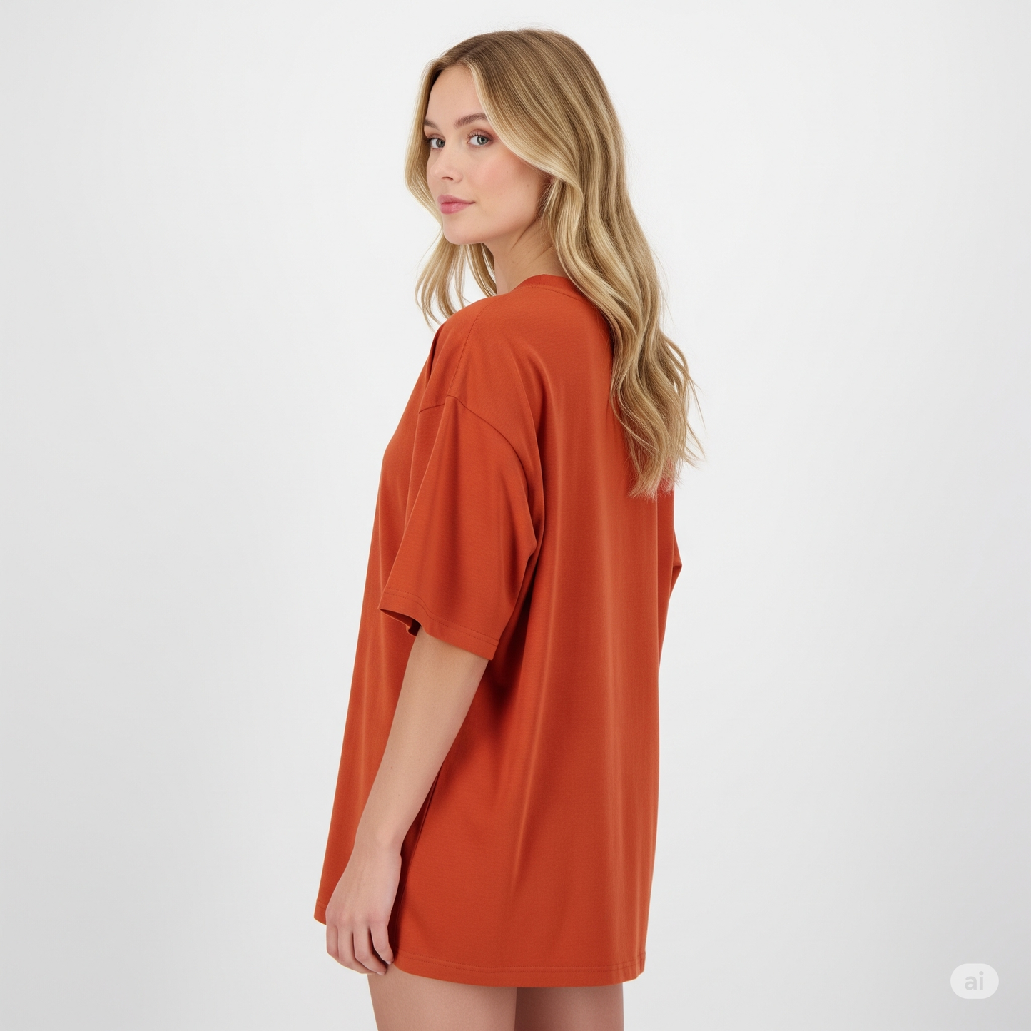 Orange Women's Oversized T-Shirt - Essential Comfort Tee