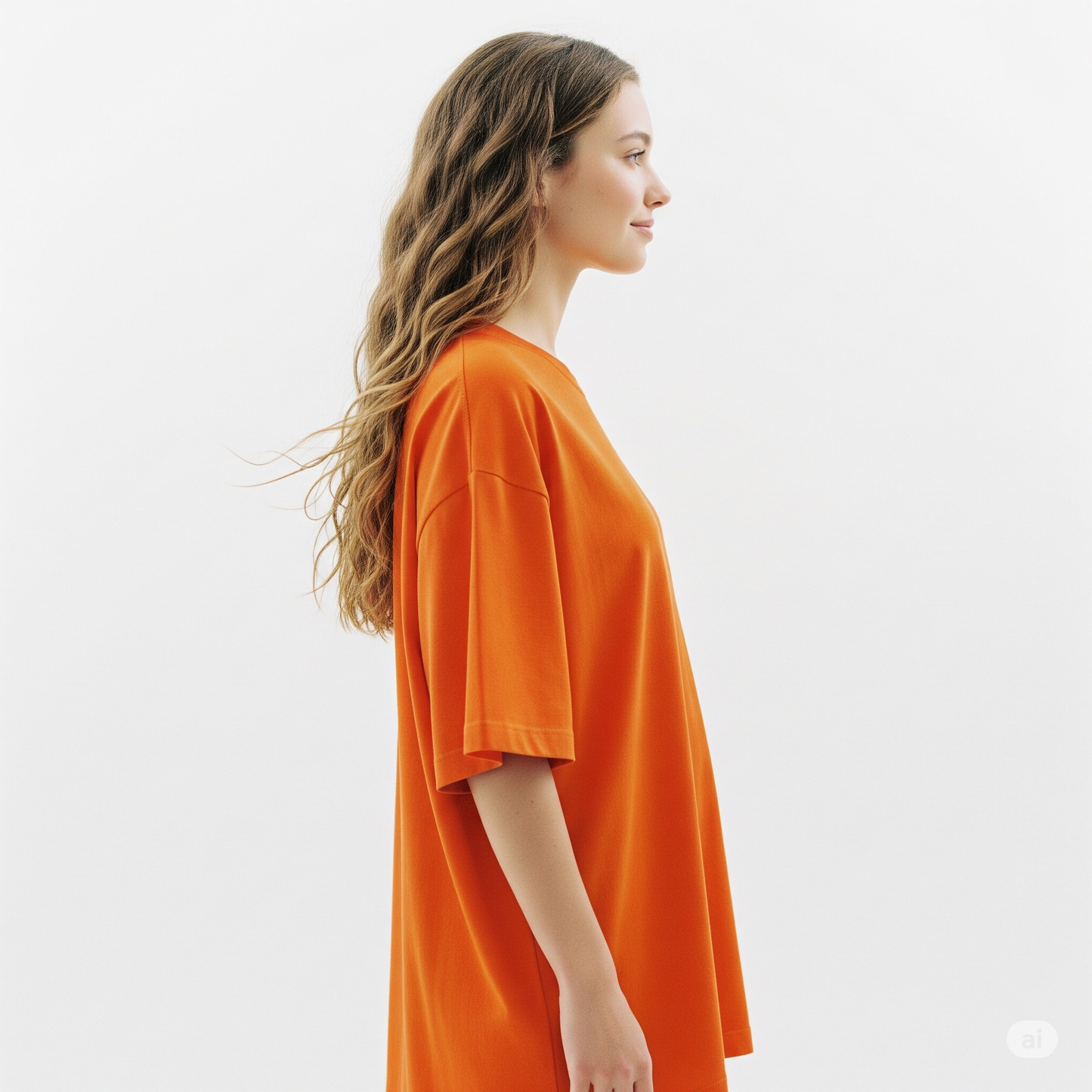 Orange Women's Oversized T-Shirt - Essential Comfort Tee