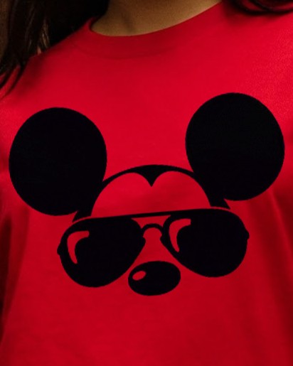 Red Miky Graphic Women's Oversized Fit Crew-Neck T-Shirt - Befaltu (Graphic Oversized Tee)