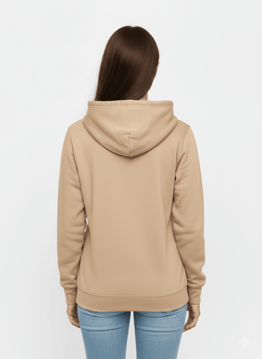 an/Beige Women's Oversized Fit Crew-Neck T-Shirt (Plain) - Befaltu (Essential Comfort Hoodie) - Befaltu