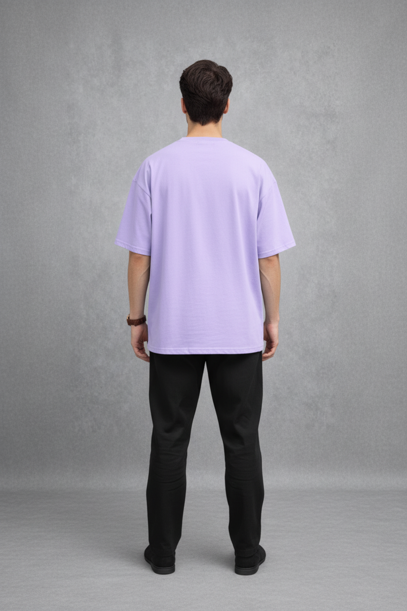 "Always Positive Thinking" Lavender Oversized Tee