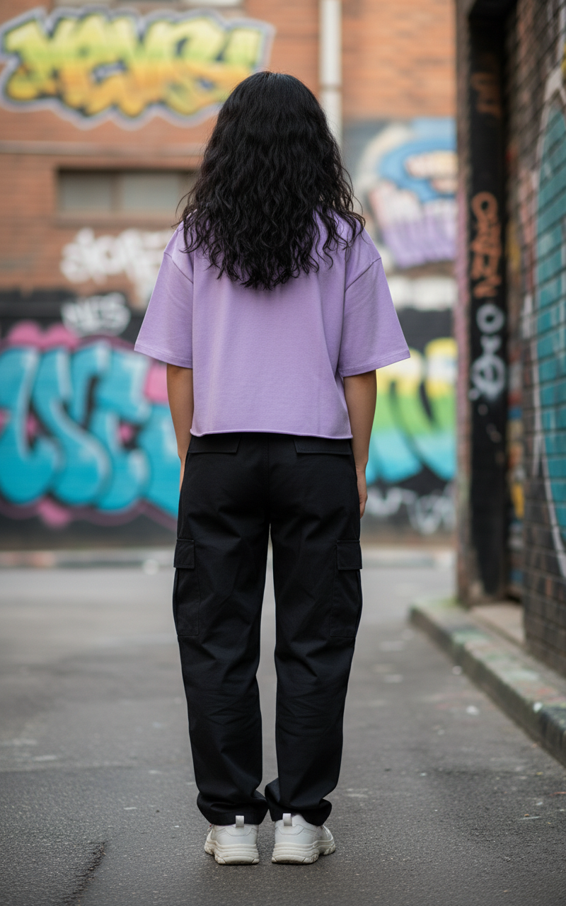 "Juice Up" Minimalist Graphic Oversized T-Shirt - Lavender Heavyweight Streetwear