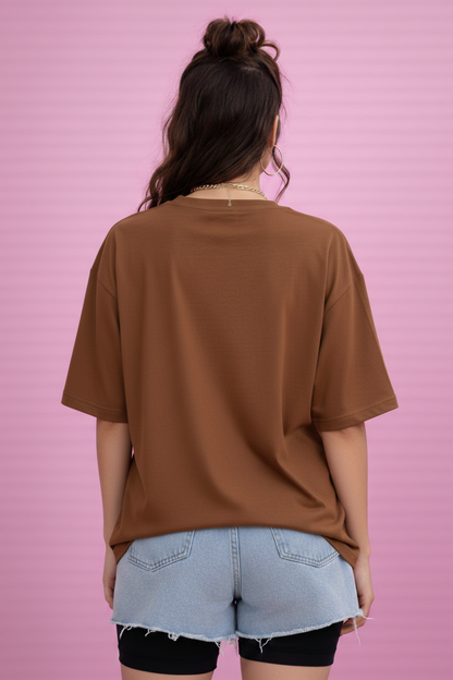 BEFALTU “Paris Cityscape” Oversized BROWNT-Shirt for Women