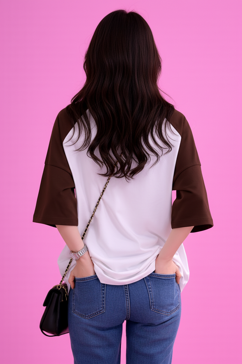 BEFALTU “I’m Literally Just a Girl” Aesthetic Oversized Raglan T-Shirt for Women