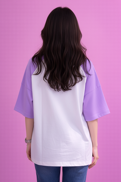 BEFALTU “Find Inner Peace” Aesthetic Bow Raglan Oversized T-Shirt for Women