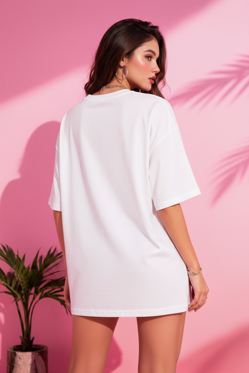 BEFALTU “Timeless Spider” Oversized WHITE T-Shirt for Women