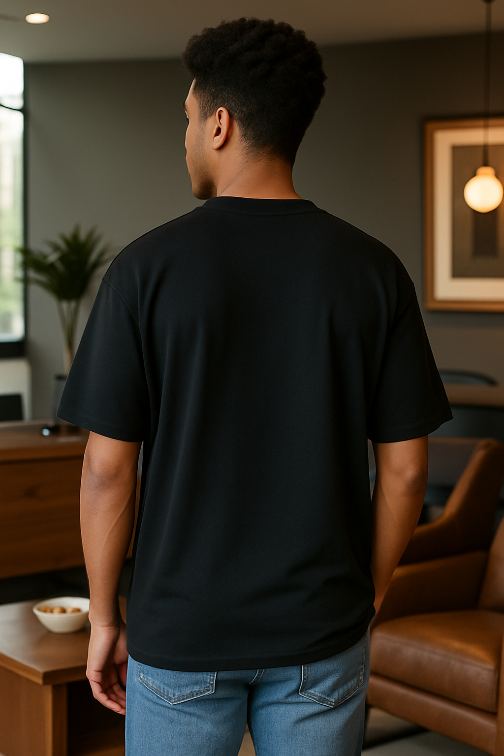 Black Stay Rad Good Vibes Graphic Men's T-Shirt Befaltu