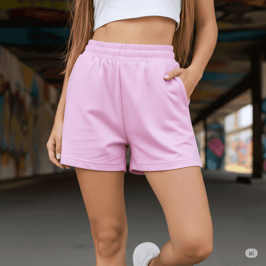 Women's Sky Blue Casual Shorts | Loose Fit Athleisure Shorts | Befaltu - Befaltu