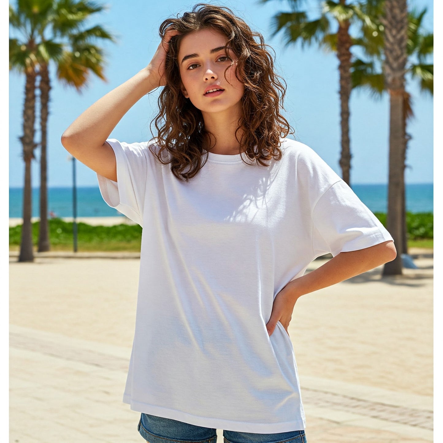 Womens Oversized T-shirt Dress Befaltu