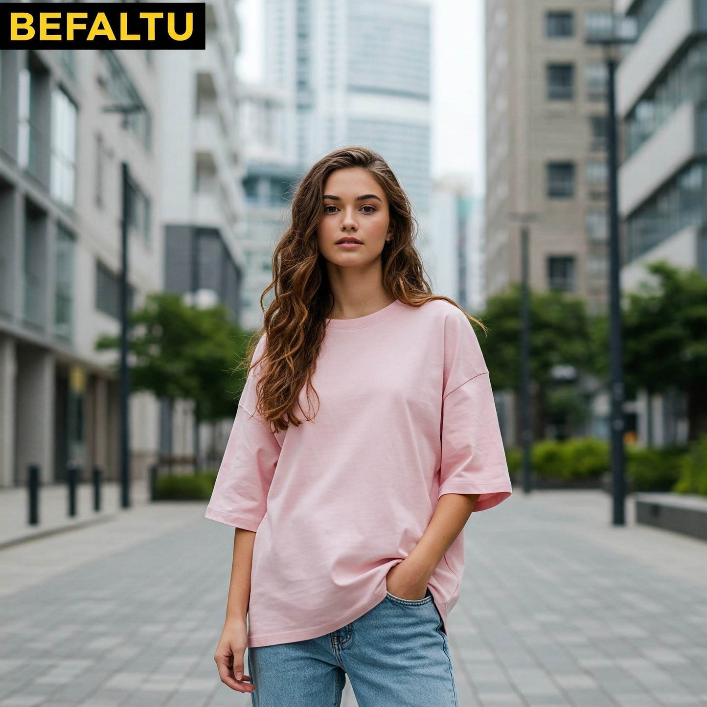 Women's Oversized Black T-Shirt – BEFALTU Street Style Fit - Befaltu
