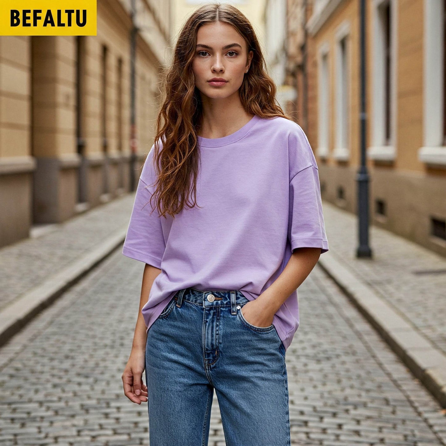 Women's Oversized Black T-Shirt – BEFALTU Street Style Fit - Befaltu