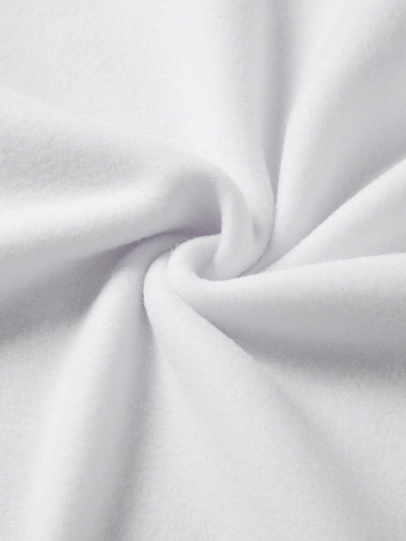 White Oversized Fit Crew-Neck Sweatshirt (Kangaroo Pocket) - Befaltu (Essential Comfort Sweatshirt) - Befaltu