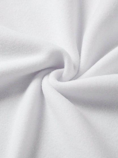 White Oversized Fit Crew-Neck Sweatshirt (Kangaroo Pocket) - Befaltu (Essential Comfort Sweatshirt) - Befaltu