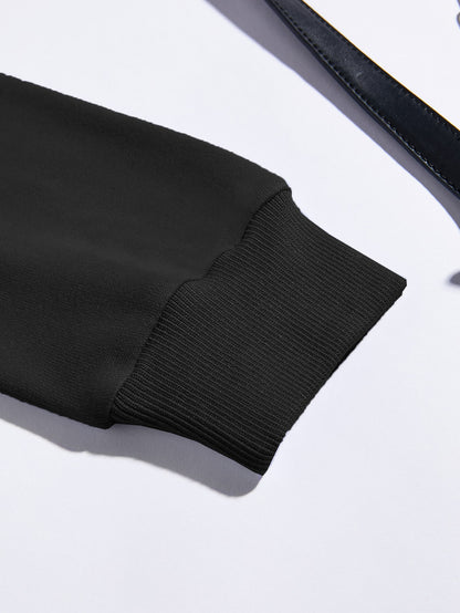 Black Relaxed Fit Hoodie (Plain) - Befaltu (Essential Comfort Hoodie)
