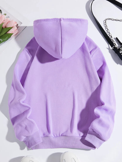 Lilac Women's Relaxed Fit Hoodie (Plain) - Befaltu (Essential Comfort Hoodie)