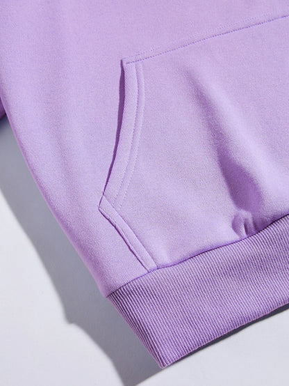 Lilac Women's Relaxed Fit Hoodie (Plain) - Befaltu (Essential Comfort Hoodie)