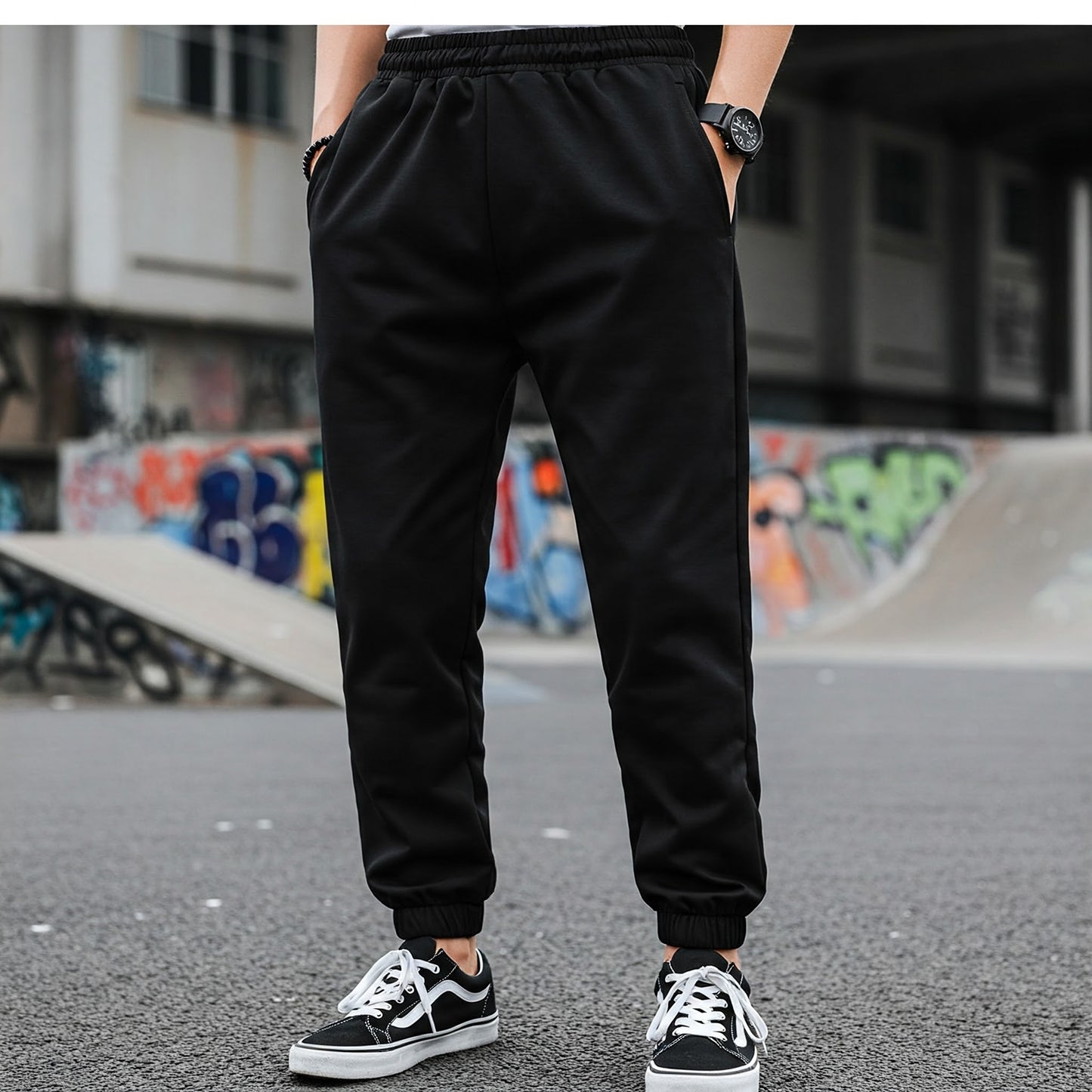 Black Men's Jogging Pants Befaltu - Korean Style Loungewear Delhi