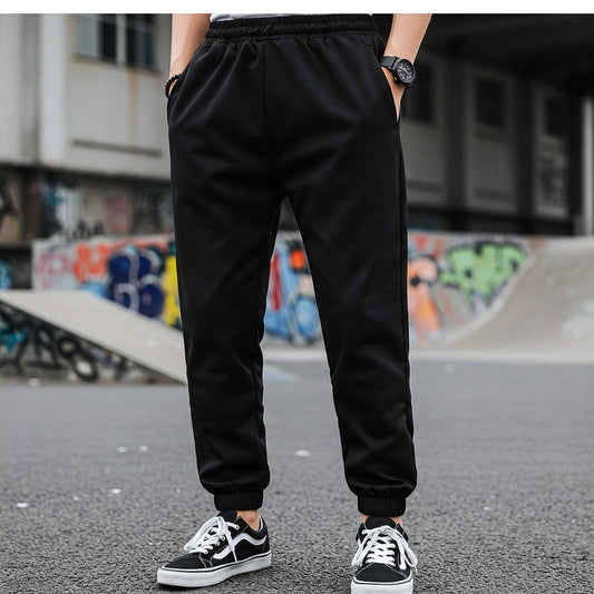 Black Men's Jogging Pants Befaltu - Korean Style Loungewear Delhi