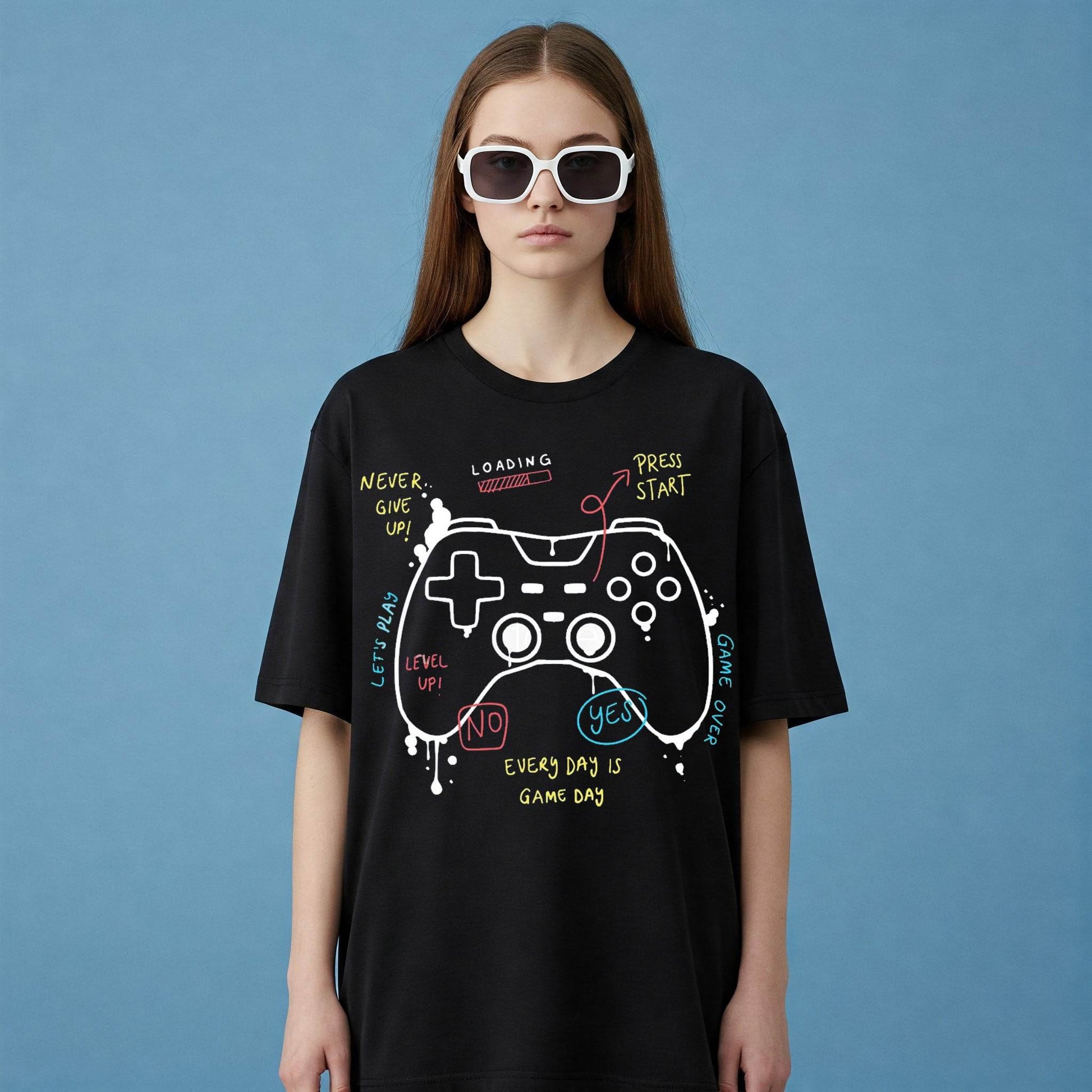 Gamer Women's T-shirt | Black Video Game Tee - Befaltu