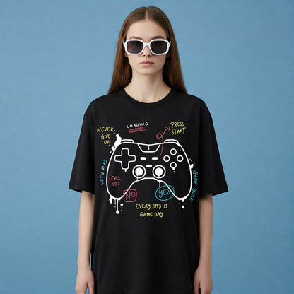 Gamer Women's T-shirt | Black Video Game Tee - Befaltu