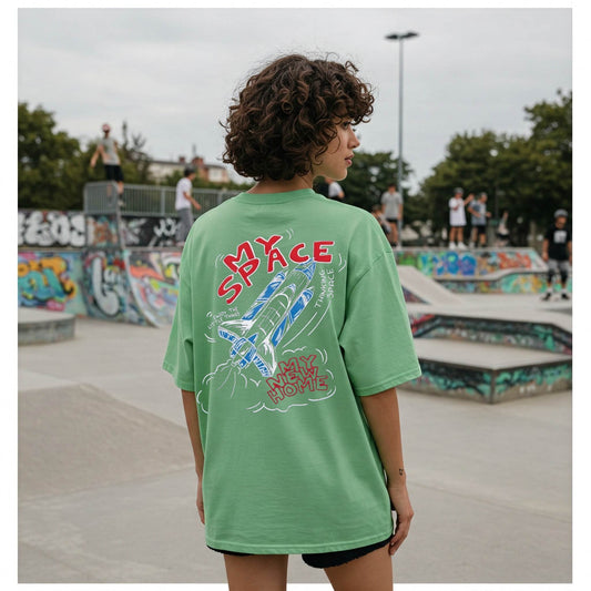 My Space My New Home Women's T-shirt | Green Graphic Tee | Befaltu - Befaltu