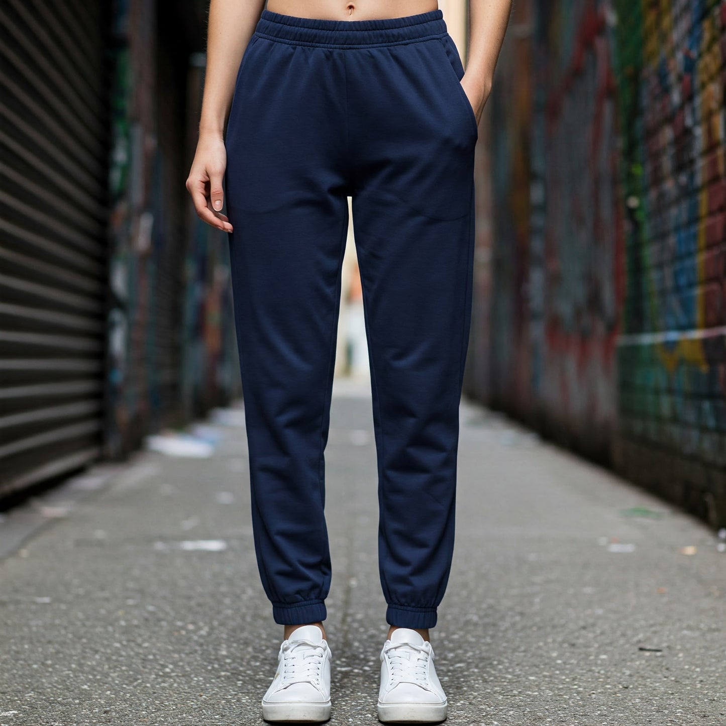 Navy Blue Women's Sweatpants Befaltu - Comfortable Loungewear Delhi