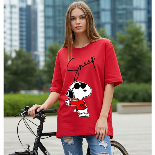 Snoopy Graphic Women's Oversized T-shirt Befaltu