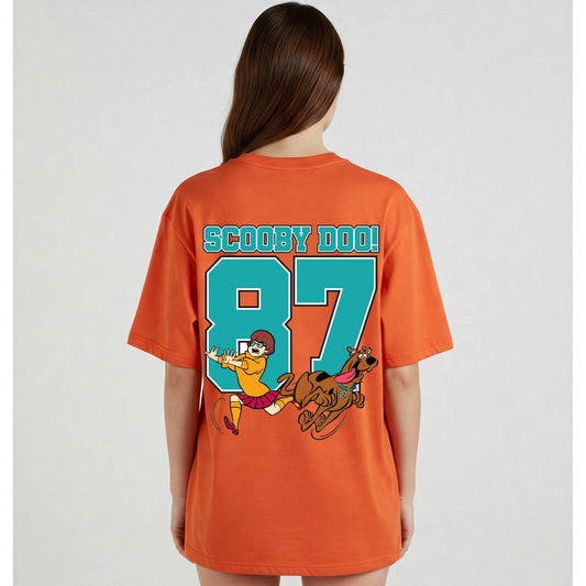 Scooby Doo Women's T-shirt | Orange Cartoon Tee - Befaltu