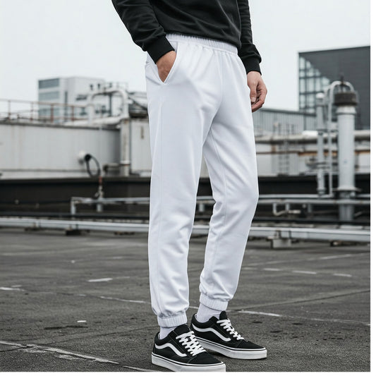 White Men's Sweatpants Befaltu - Comfortable Loungewear
